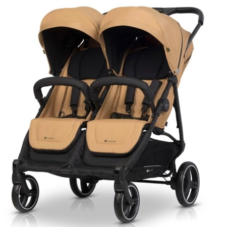 EuroCart Doblo wózek dla bliźniaków kolor Camel jasnobrązowy